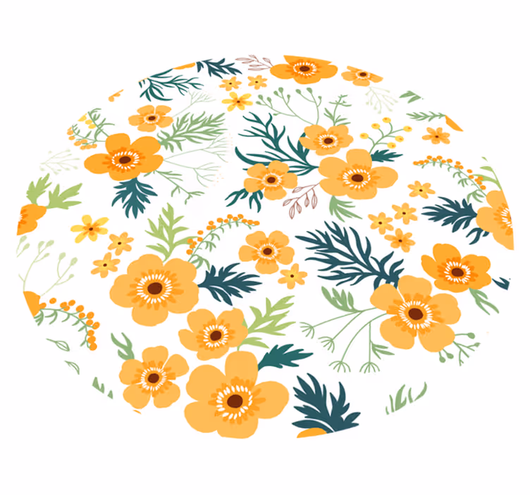 Floral bouquet pattern cvetlična vinilna preproga - TenStickers