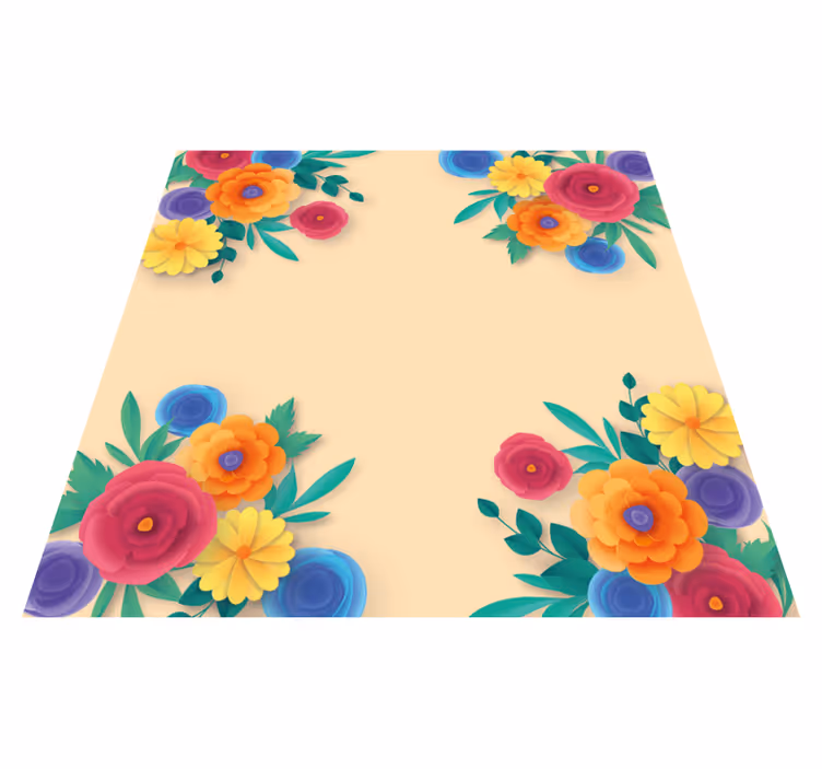 Lively blossom cvetlična vinilna preproga - TenStickers