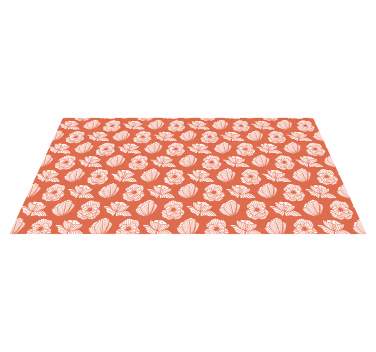 Floral element cvetlična vinilna preproga - TenStickers