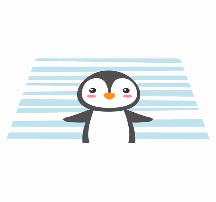 Srečna pingvin živalska vinil preproga - TenStickers