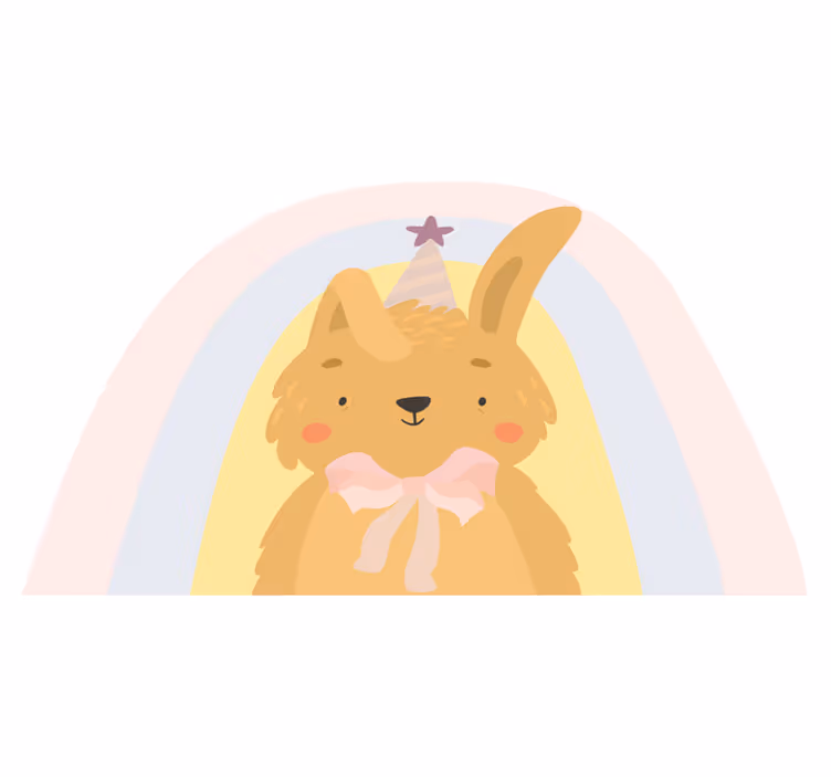 Adorable bunny artwork otroška vinilna preproga - TenStickers