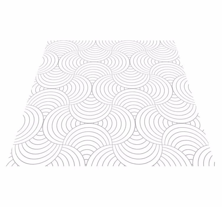 Vzorec ukrivljene črte minimalistična vinilna preproga - TenStickers