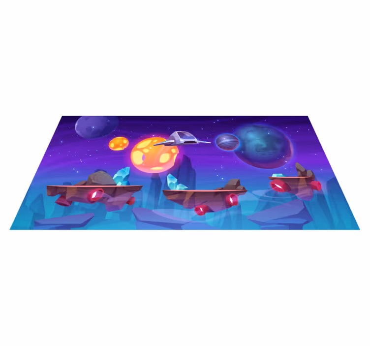 Intergalactic adventure vinilne preproge z vzorci - TenStickers