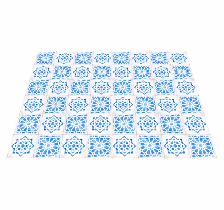 Intricate blue patterns vinilna talna obloga - TenStickers