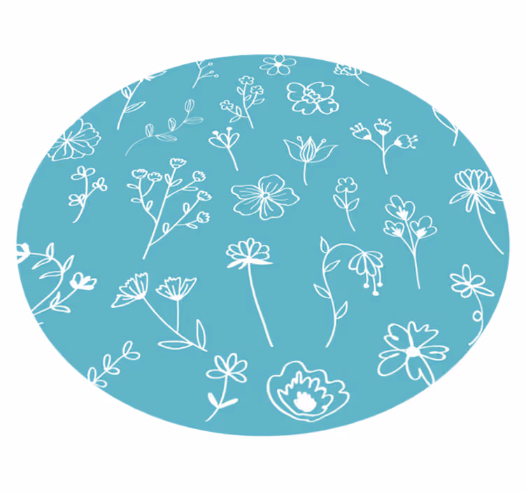 Elegantne ilustracije cvetlična vinilna preproga - TenStickers