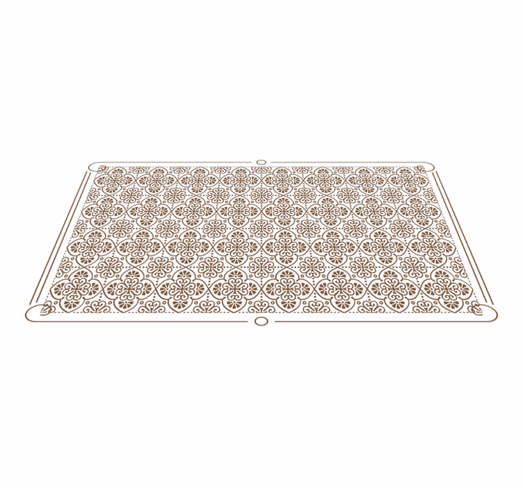 Intricate floral elements vinilna talna obloga ploščice - TenStickers