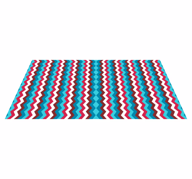 Zigzag wave pattern vinilne preproge z vzorci - TenStickers