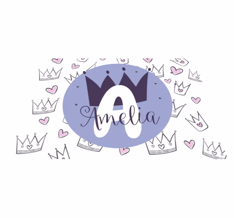 Personalized crown print vinilne preproge v vzorcih - TenStickers
