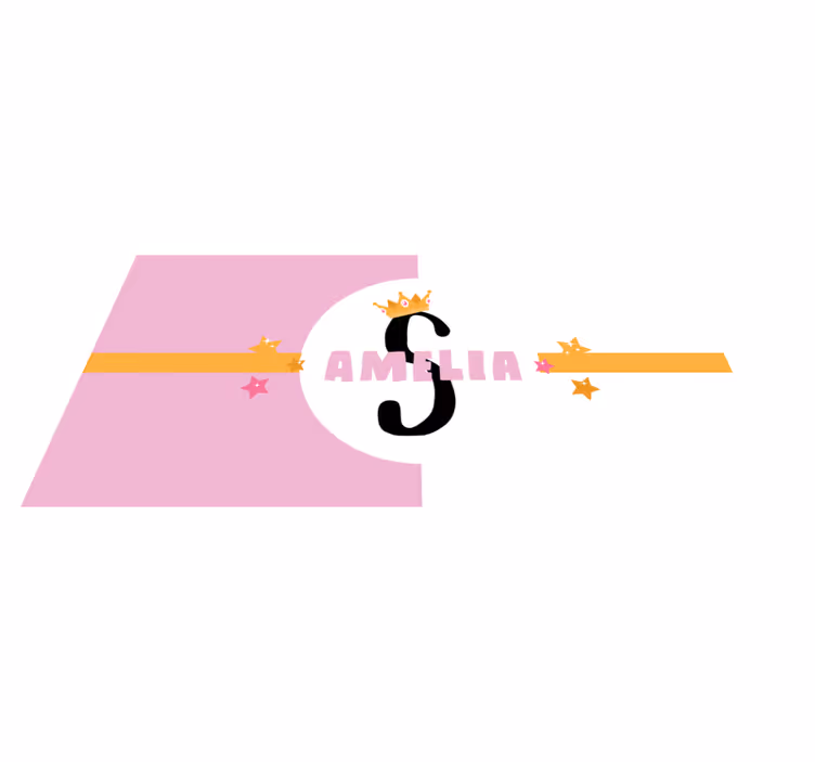 Personalizirana krona z inicialko in vinilne preproge - TenStickers