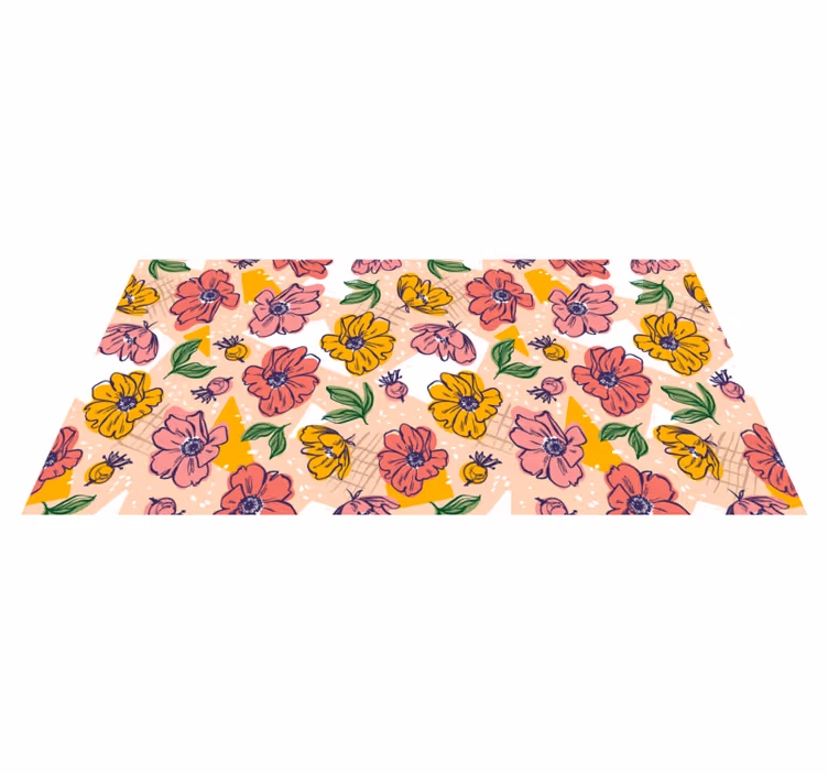 Colorful floral patterns cvetlična vinilna preproga - TenStickers