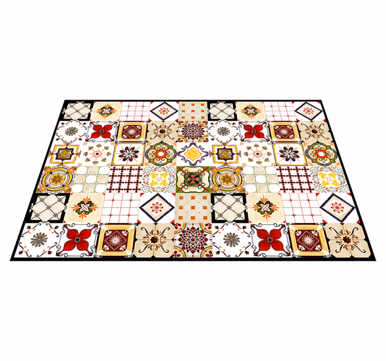 Colorful mosaic patterns vinilna talna obloga - TenStickers