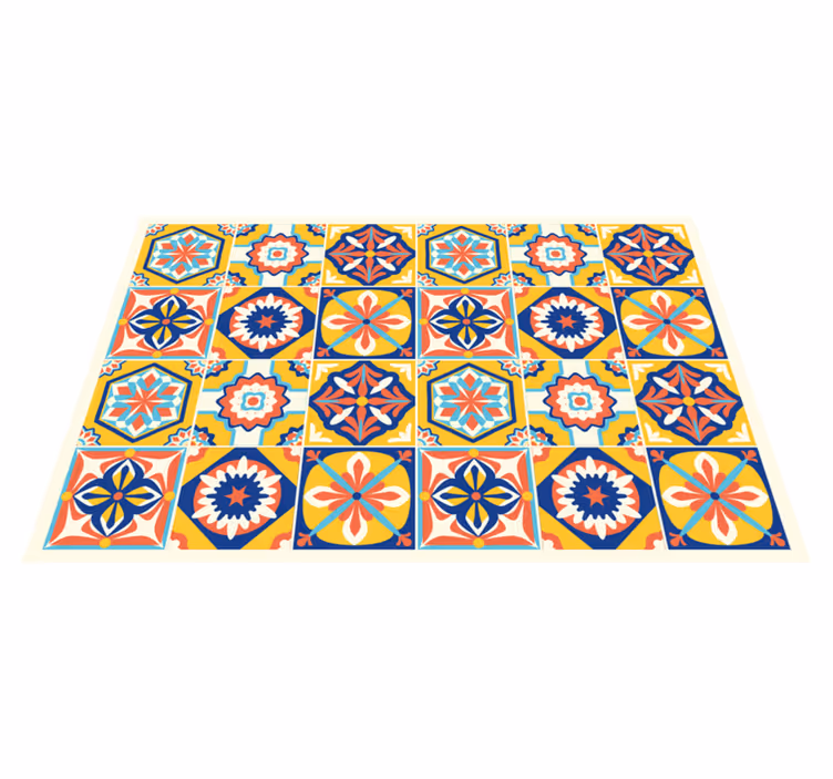 Colorful mosaic pattern vinilna talna obloga - TenStickers