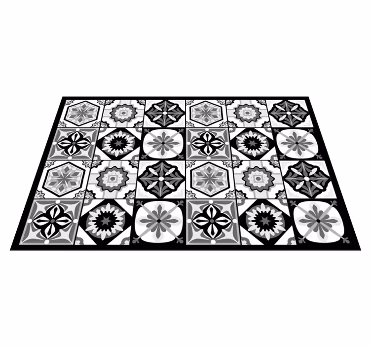 Elegant grey pattern vinilna talna obloga ploščice - TenStickers