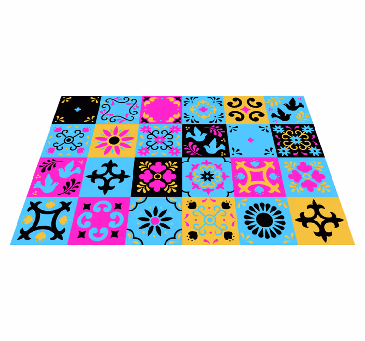 Colorful pattern mosaic vinilna mozaik preproga - TenStickers