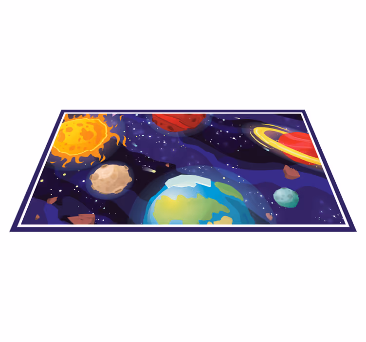 Cosmic exploration scene vinilna preproga z zvezdami - TenStickers