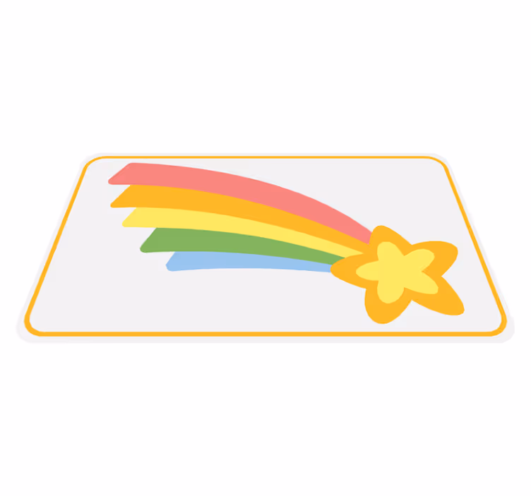 Motiv mavrične zvezde Otroške vinilna preproga - TenStickers