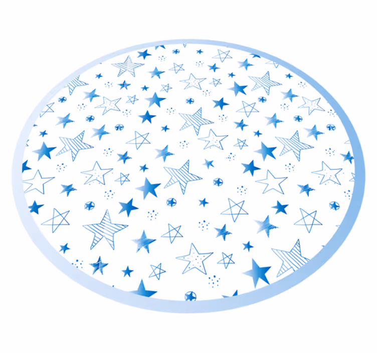 Vinilna preproga za dojenčke z zvezdnatim modrim vzorcem - TenStickers
