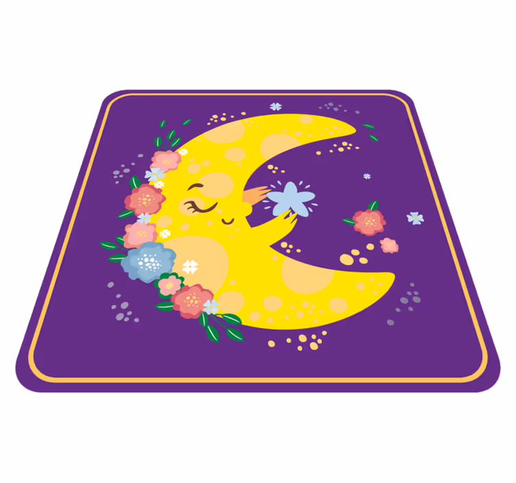 Vesel lunin cvet vinilna preproga s zvezdami - TenStickers