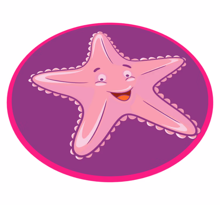 Ljubki lik morske zvezde Otroške vinilna preproga - TenStickers