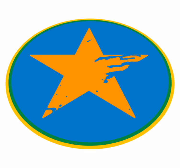 Modri zvezdni naglas Vinilne preproge v drugih vzorcih - TenStickers