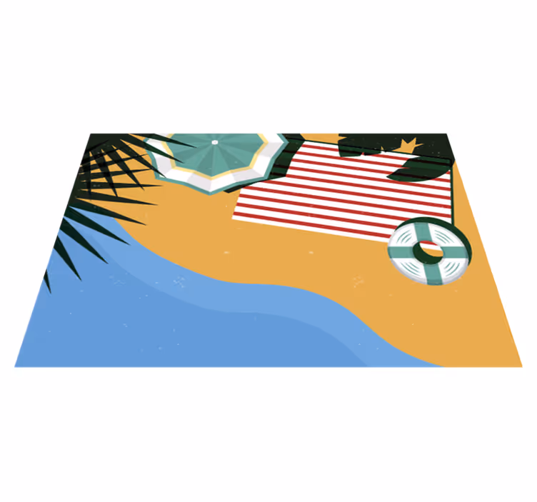 Stara šola vintage plaža narava vinil preproga - TenStickers