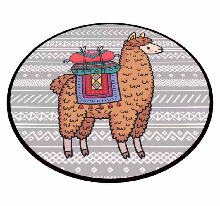 Lama z okraski živalska preproga - TenStickers