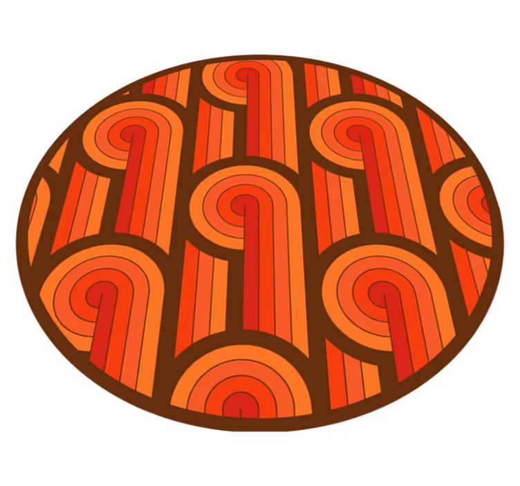 Vintage okrogel motiv Okrogla vinilna preproga - TenStickers