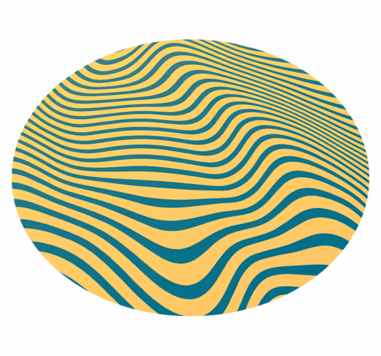 Koncept ukrivljene črte Vinilna preproga s črtami - TenStickers