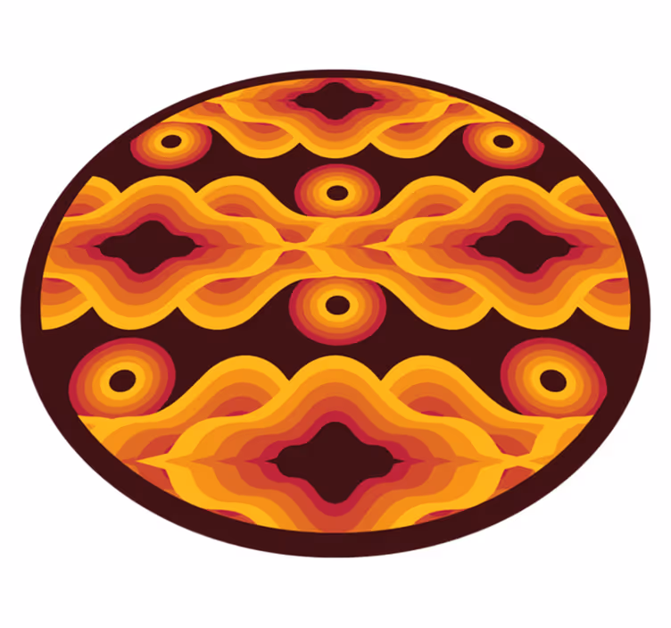Starinski spiralni motiv Vinilna mozaik preproga - TenStickers