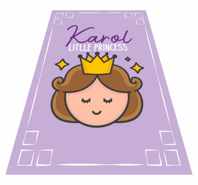 Tema male princese Vinilna preproga z imeni - TenStickers