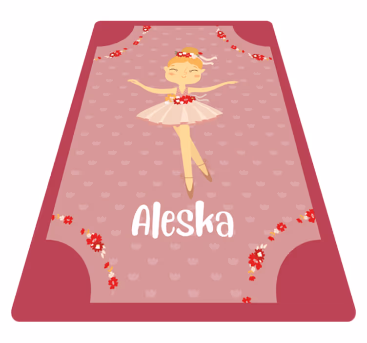 Balerina Vinilna preproga z imeni - TenStickers