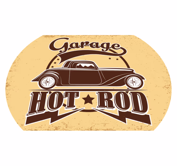 Garažni hot rod Vintage vinilna preproga - TenStickers