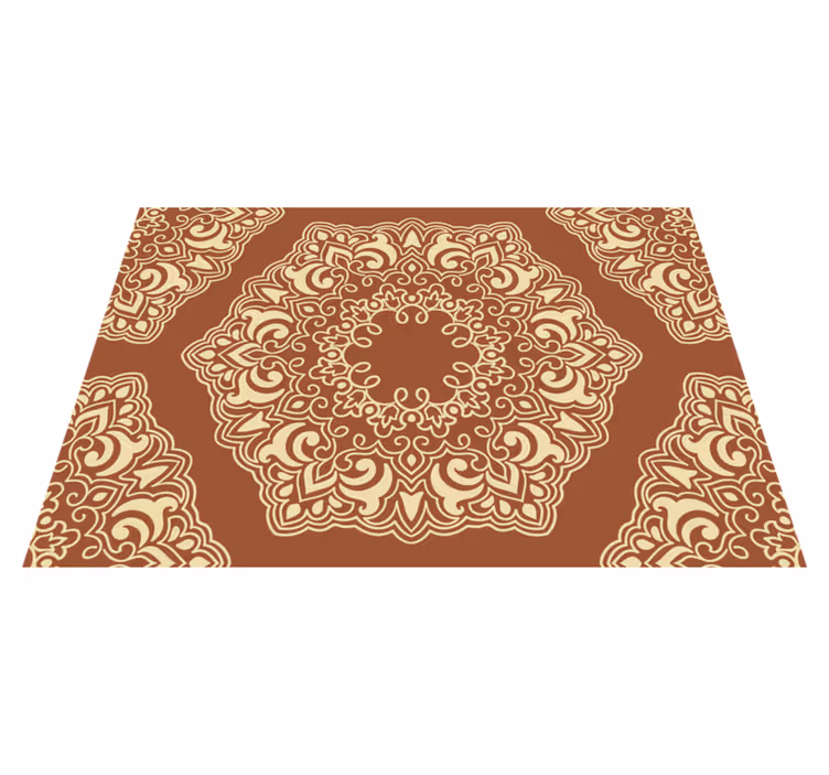 Kompleksna botanična ureditev Vinilna preproga mandala - TenStickers