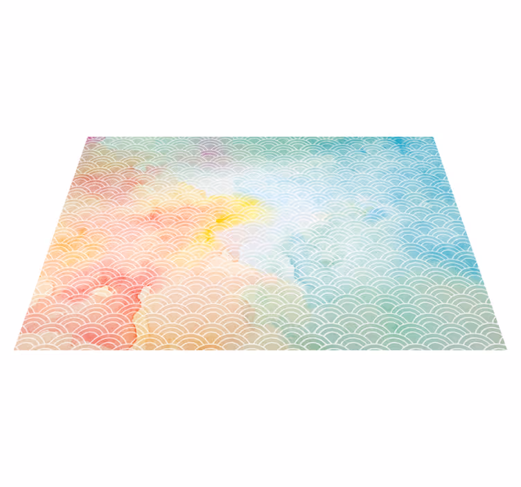 Pastel wave motif vinilne preproge z vzorci - TenStickers