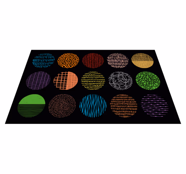 živahna kolekcija vzorcev sodobne vinilne preproge - TenStickers