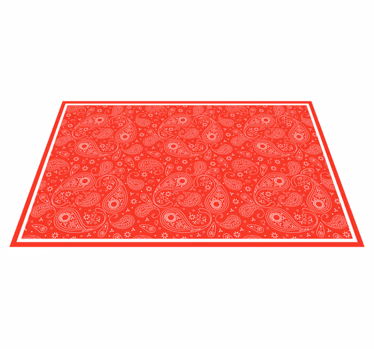 Rdeča boho bandana vzorec tekstura preproga - TenStickers