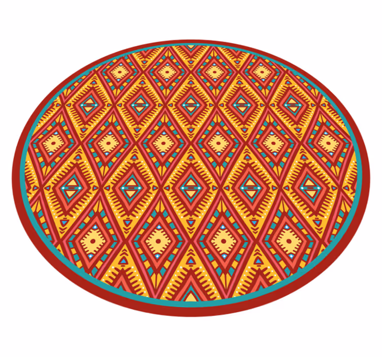 Geometrijski plemenski element Etnične vinilna preproga - TenStickers