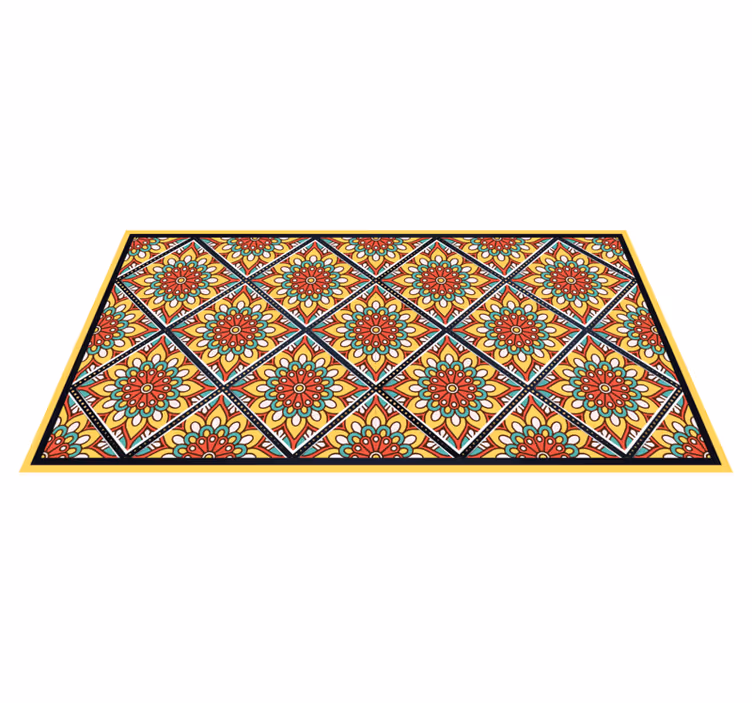 Colorful geometric motifs vinilna talna obloga - TenStickers