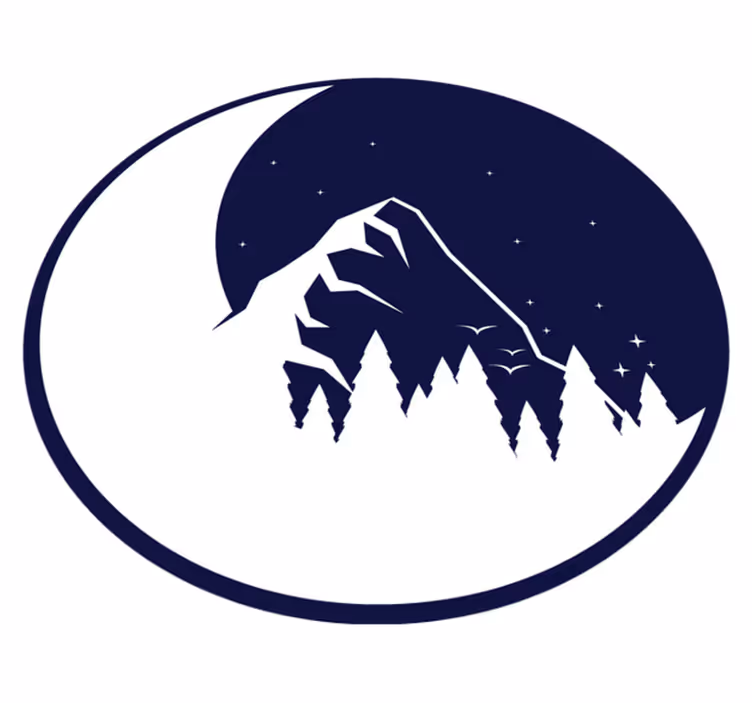 Pogled na gorsko luno Naravne vinilnea preproga - TenStickers
