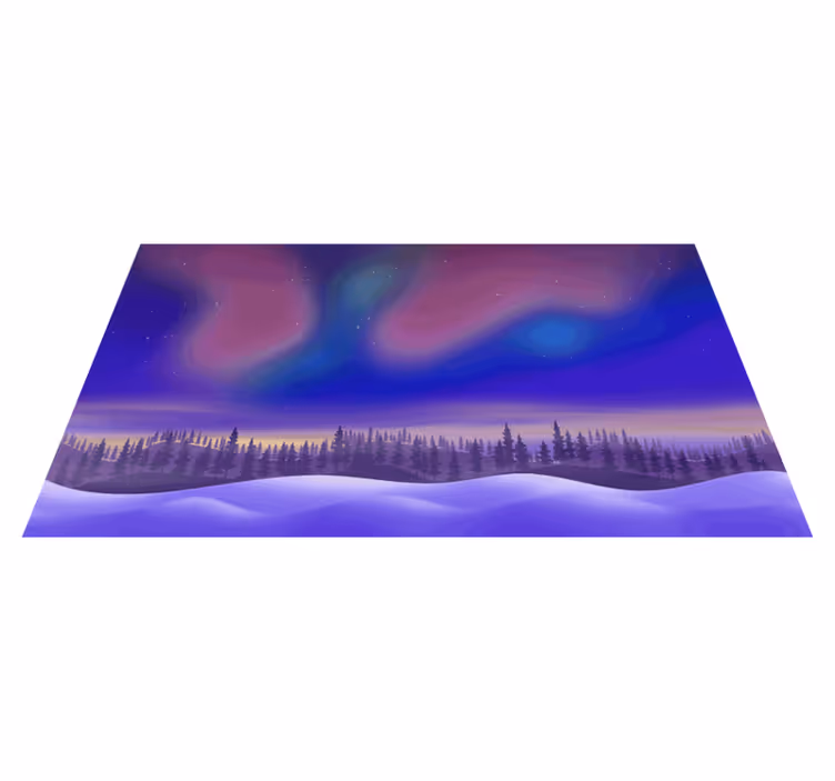 Aurora night sky naravna vinilna preproga - TenStickers
