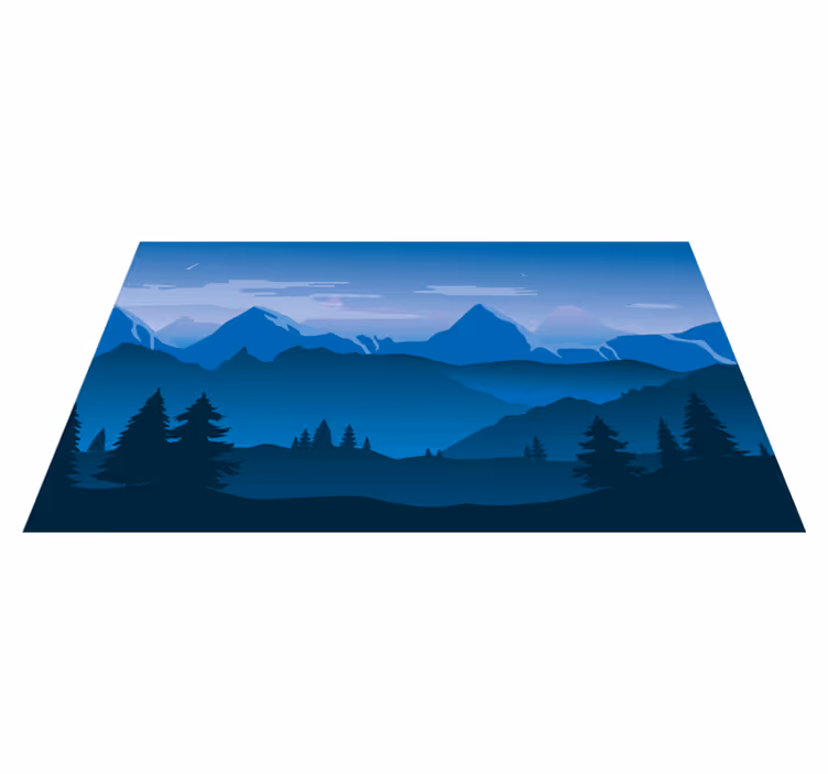 Prizor z gorskim razgledom Naravne vinilnea preproga - TenStickers