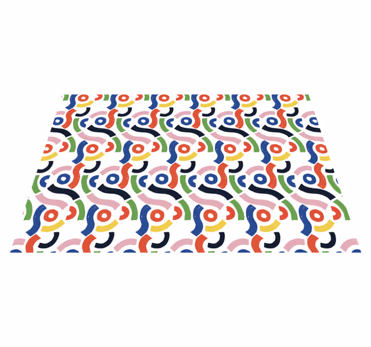 Lively geometric shapes vinilna mozaik preproga - TenStickers