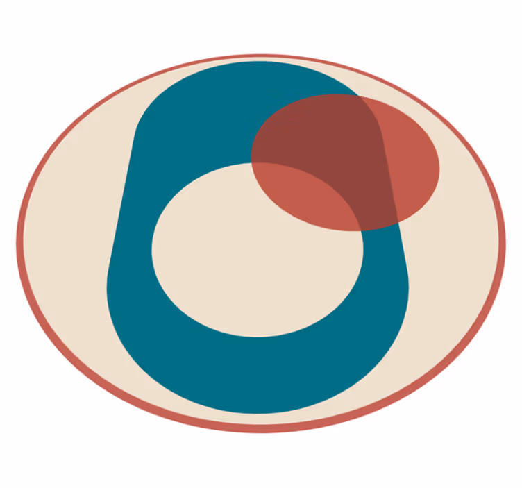 Krogi v harmoniji sodobne vinilne preproge - TenStickers
