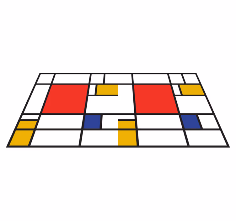 Mondrian art geometrijske podstavki - TenStickers