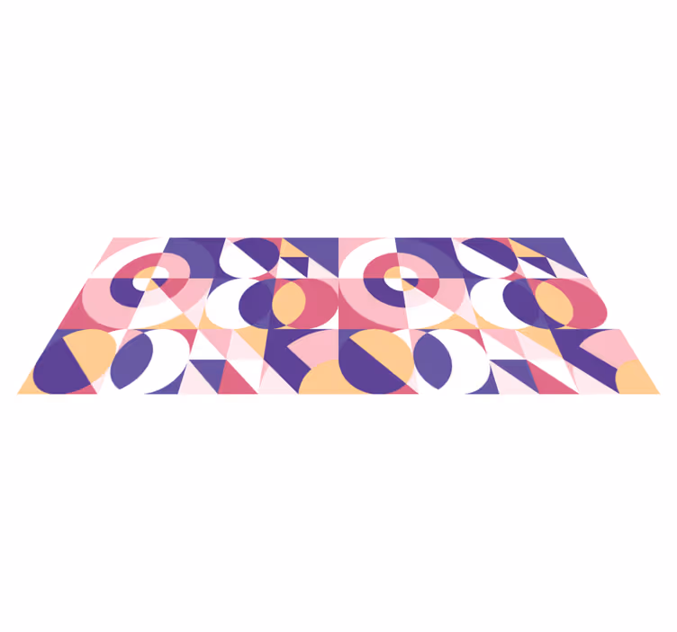 Colorful geometric shapes vinilna talna obloga - TenStickers