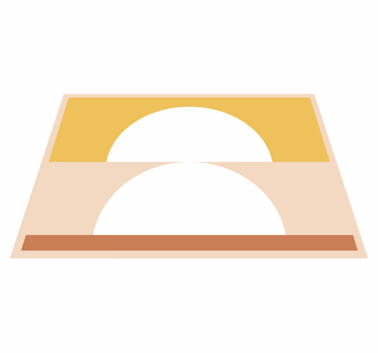 Krožni minimalizem minimalistična vinilna preproga - TenStickers