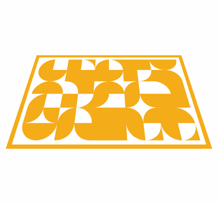 Drzne rumene oblike Vinilne preproge z geometrijskimi vzorci - TenStickers