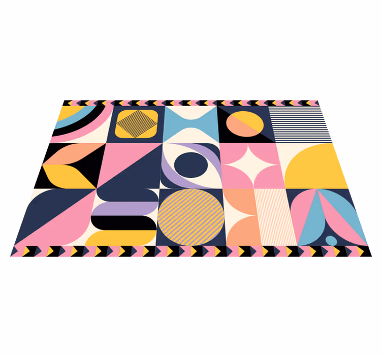 Geometric color segments vinilne preproge z vzorci - TenStickers