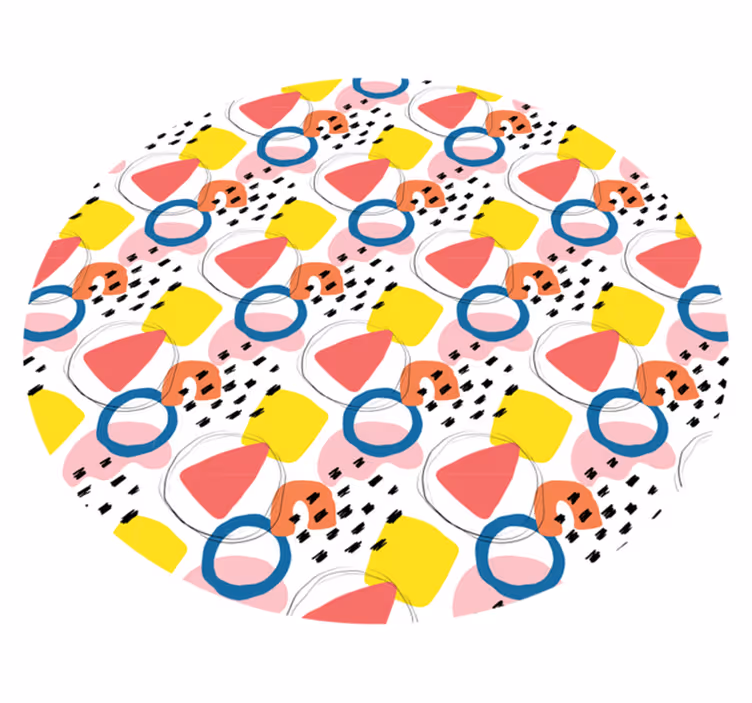 živahne aranžmaje oblik minimalistična vinilna preproga - TenStickers