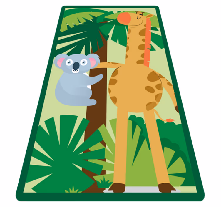 Jungle friends adventure vinilna preproga za dojenčke - TenStickers
